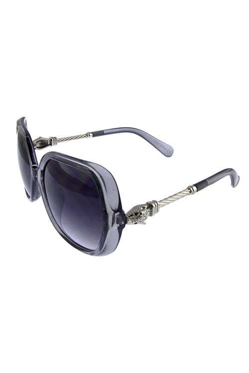 Womens square plastic metal blended sunglasses