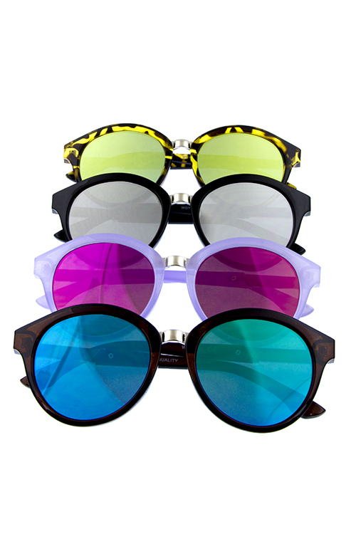 Womens fully rimmed rounded blended sunglasses