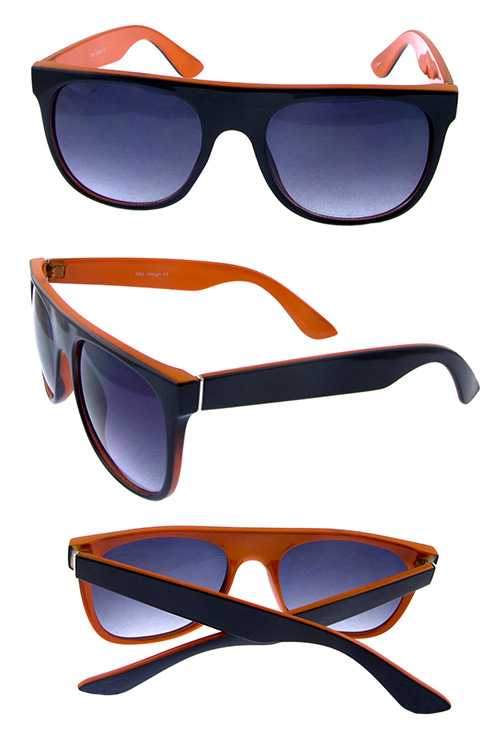 Unisex aviator flattop plastic style sunglasses