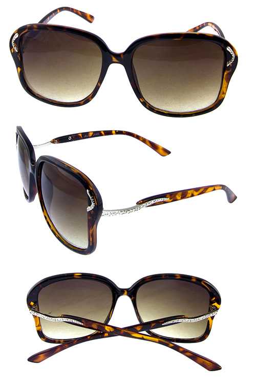 Womens square plastic elegant retro sunglasses