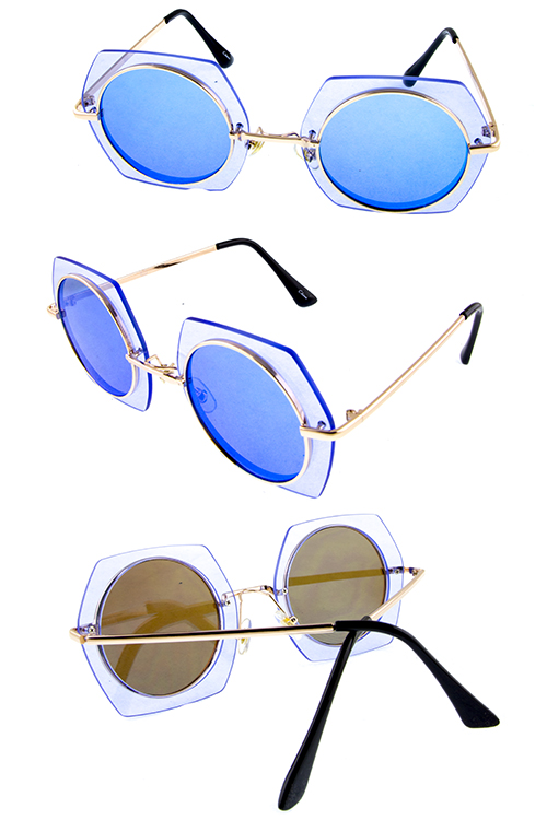 Womens unique geometric stylish sunglasses