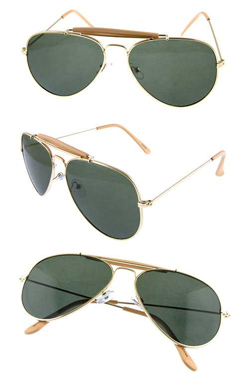 Unisex aviator metal style retro sunglasses
