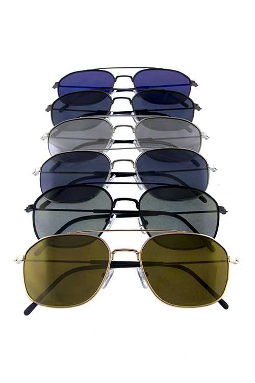 Unisex aviator style metal fashion sunglasses