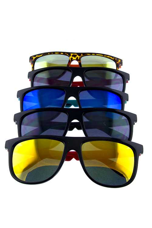 Unisex horn rimmed plastic style sunglasses