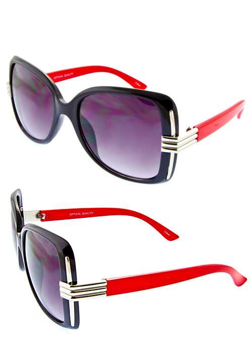 Square Metal Ruffle Deal Sunglasses