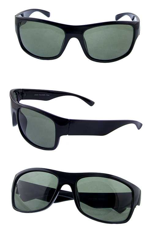 Mens classic square glass lens sunglasses