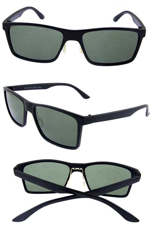Mens classic style square plastic sunglasses