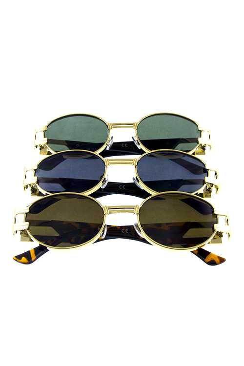 Unisex vintage metal rounded classic sunglasses
