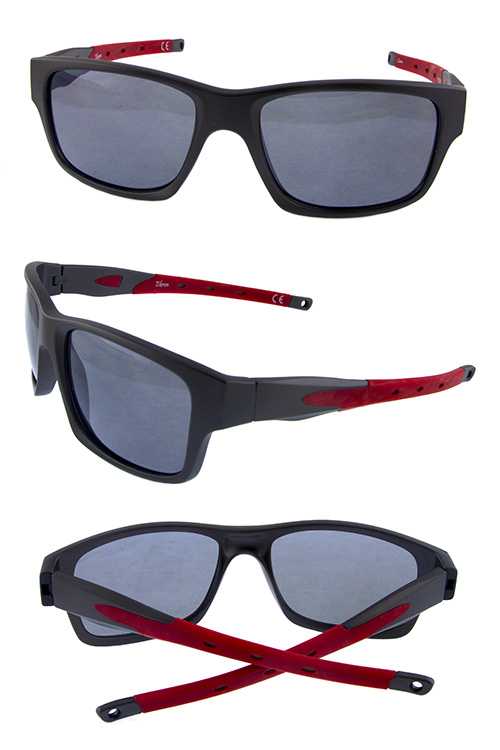Unisex square plastic active sunglasses