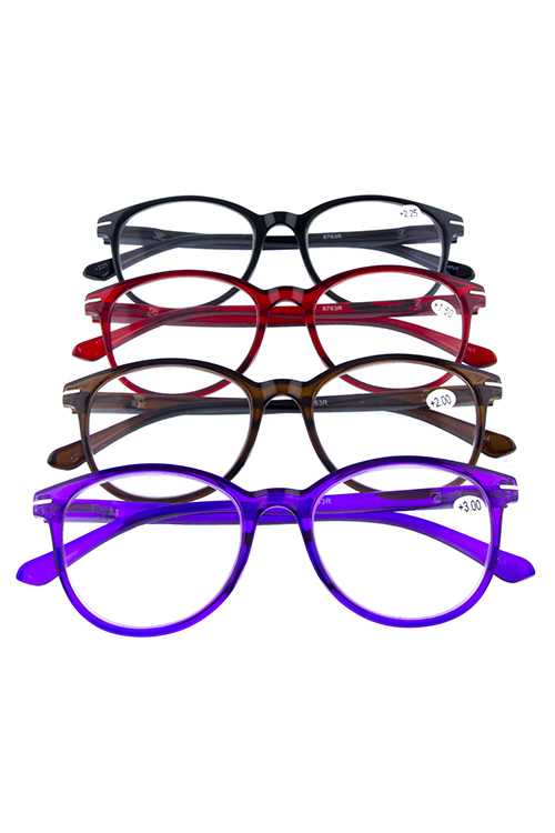 Classic rounded plastic reading glasses