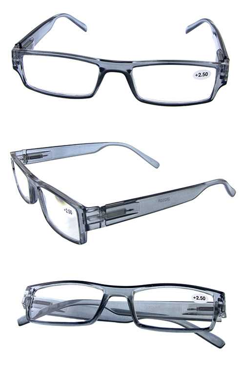 Slim square style plastic reading glasses