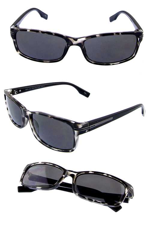 Mens square shaped plastic sunglasses