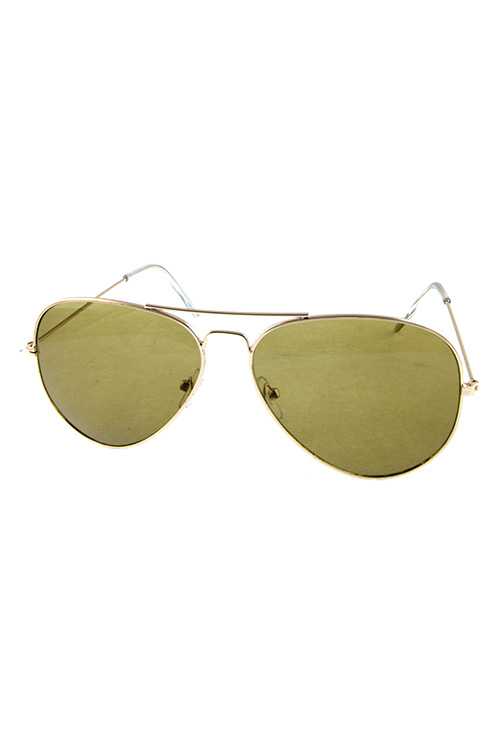 Unisex aviator retro style metal sunglasses