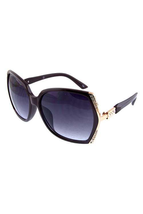 Womens rhinestone detailed square sunglasses