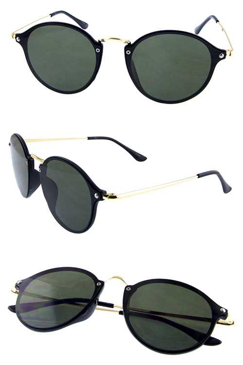 Unisex rimless fashion rounded style sunglasses