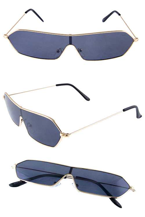 Womens metal square retro sunglasses