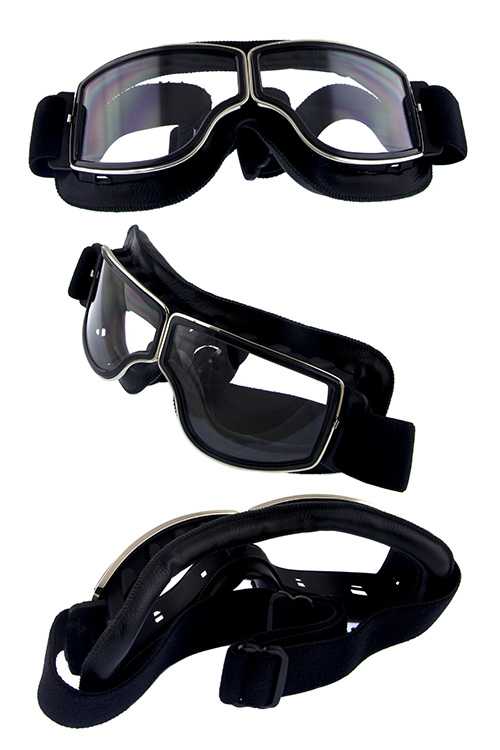 Unisex goggle style strap padded sunglasses