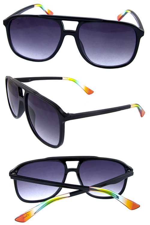 Womens plastic square aviator fashion sunglasses