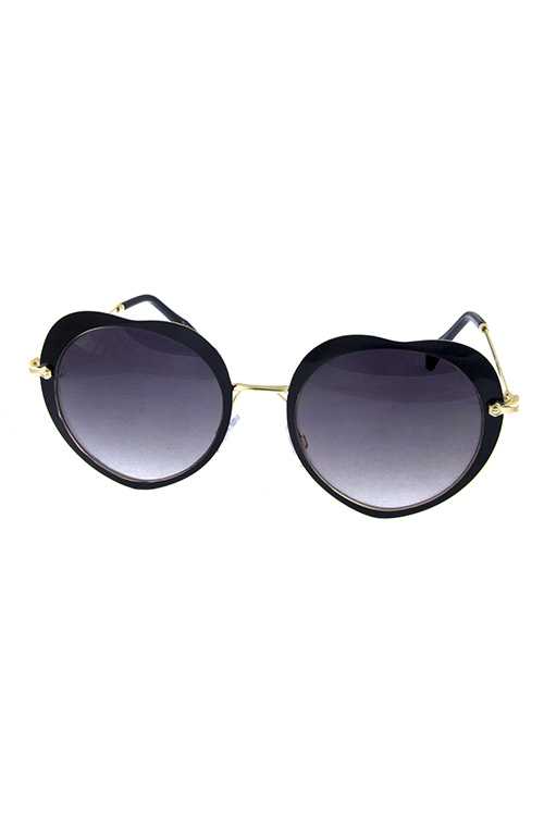 Womens fashion metal rounded sunglasses