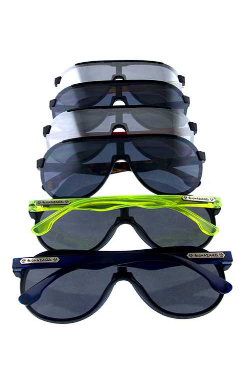 Mens mono lens aviator plastic sunglasses