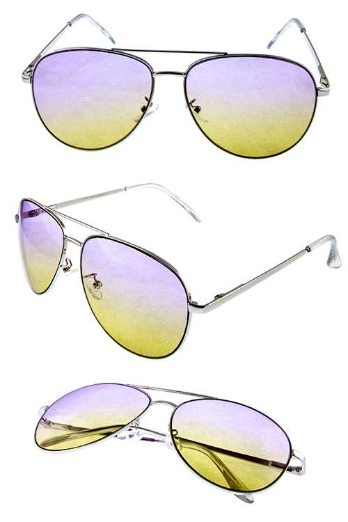 Unisex metal classic aviator sunglasses