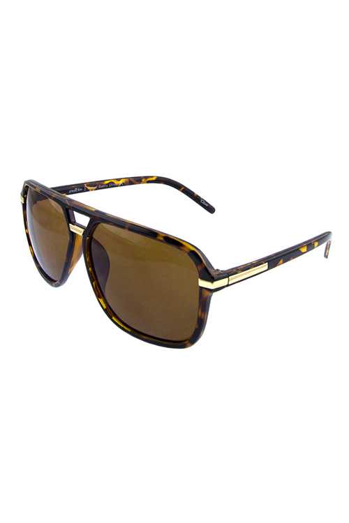Unisex square aviator plastic fashion sunglasses