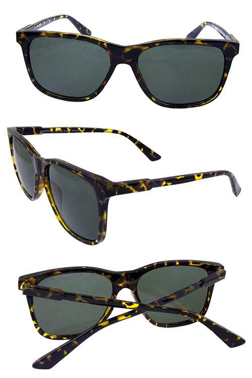 Mens classic square style plastic sunglasses