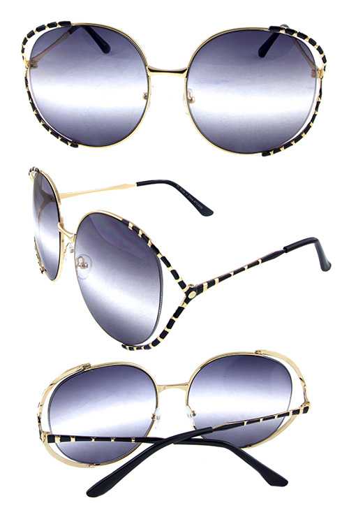 Womens retro metal rounded sunglasses