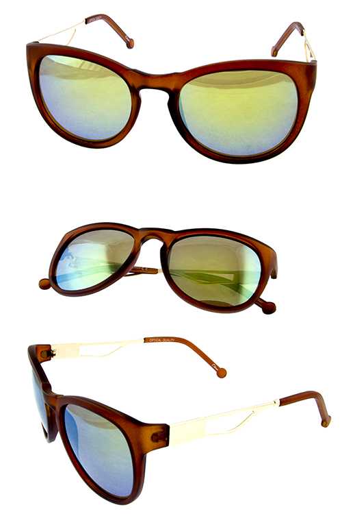 Womens blended horned cutout sunglasses