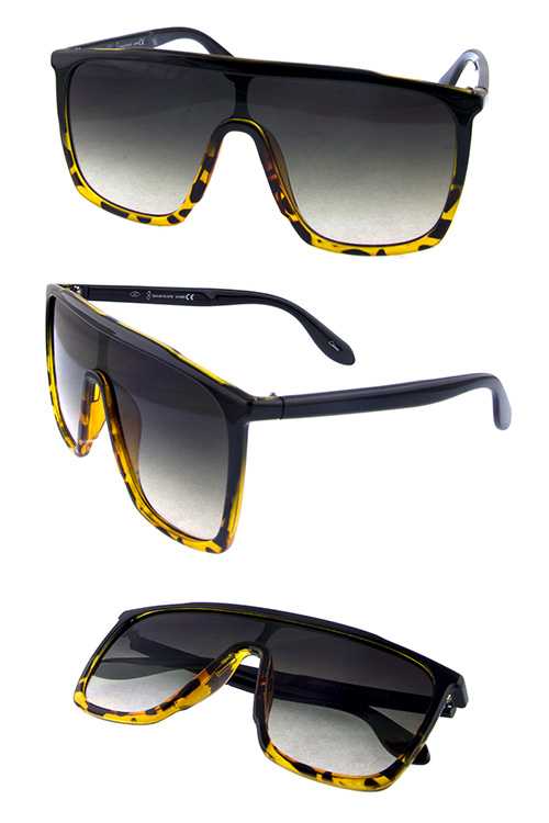 Womens classic square monolens style sunglasses
