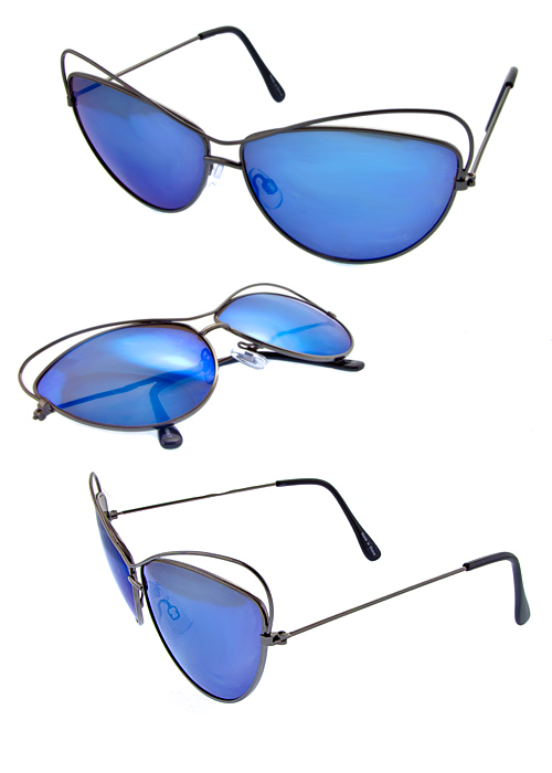 Gata III Futuristic Over-Wire Cat Eye Sunglasses