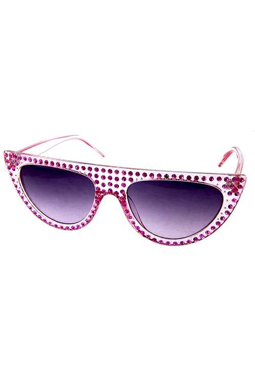 Womens rhinestone catty flattop sunglasses