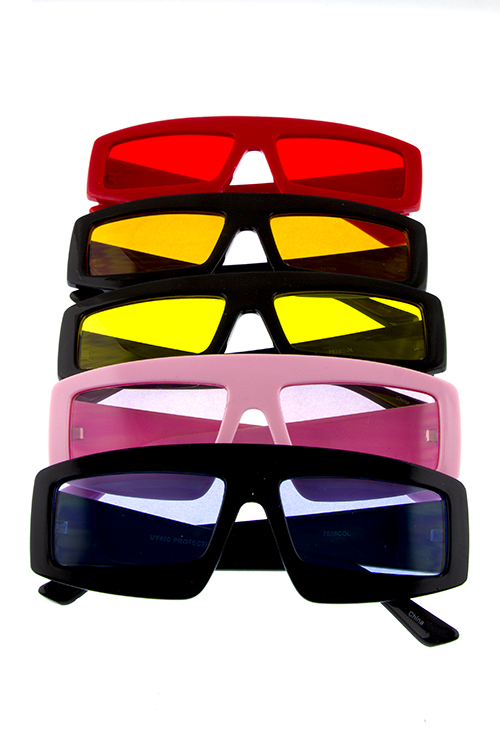Womens square style plastic sunglasses