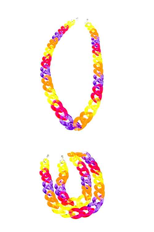 Colorful eyewear hang chain accessory