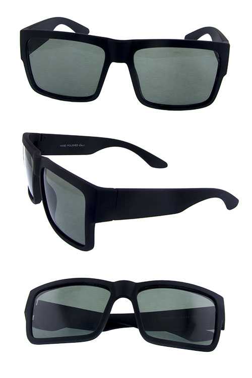 Mens square fashion glass lens sunglasses