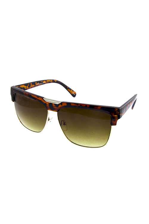Unisex square rimmed style plastic sunglasses