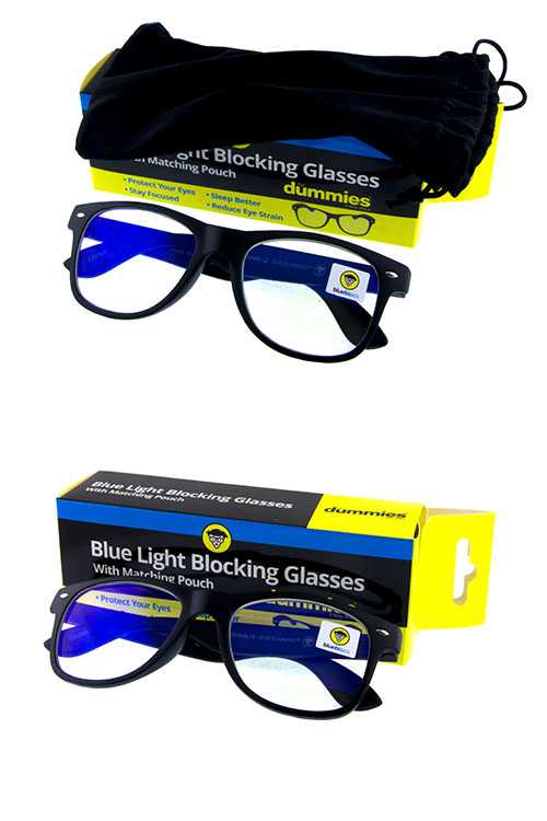Unisex Blue light blocking square plastic glasses