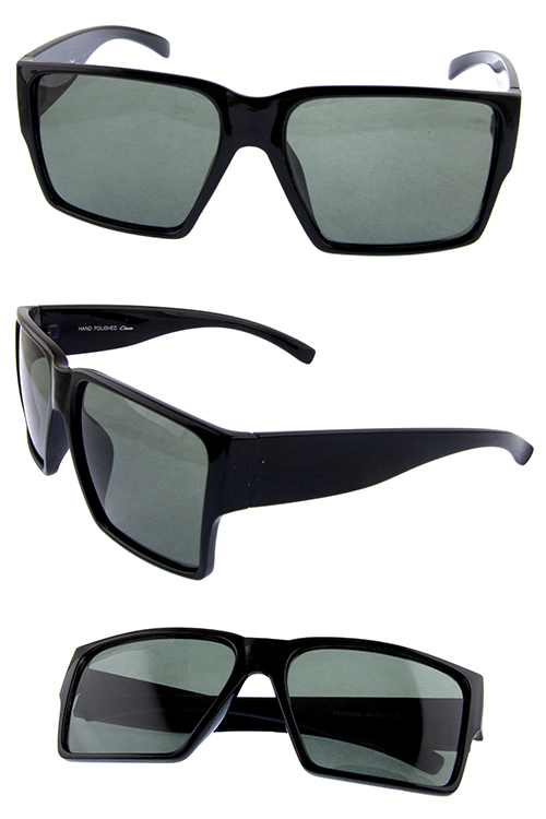 Mens plastic glass lens fashion sunglasses