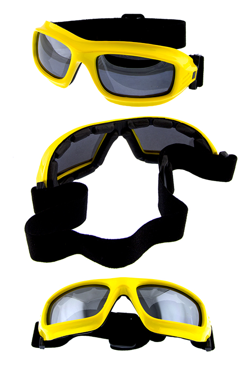 Mens sports retro novelty eclectic strap padded goggle sunglasse