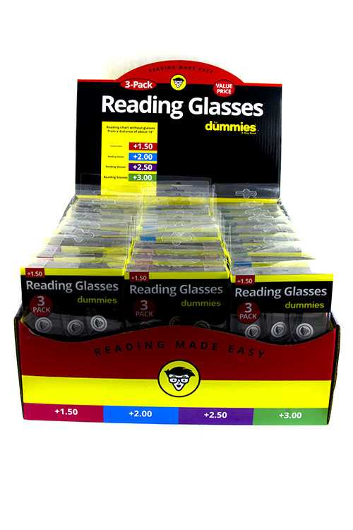 Simple square style plastic reading glasses