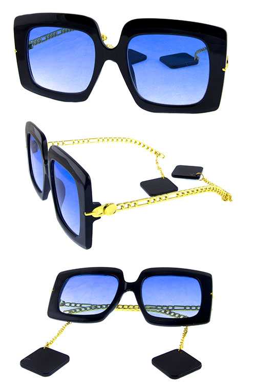 Womens unique square plastic fashion sunglasses