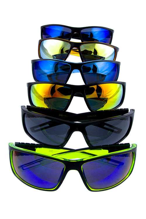 Mens square athletic sports plastic sunglasses