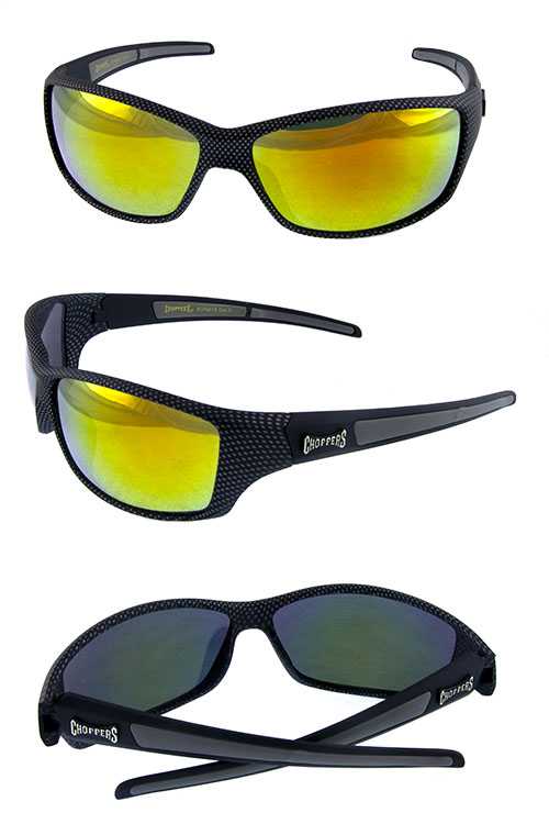 Mens square chopper plastic style sunglasses