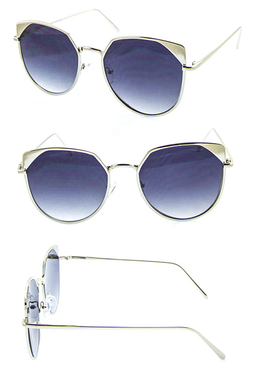 metal high pointed fashion sunglasses