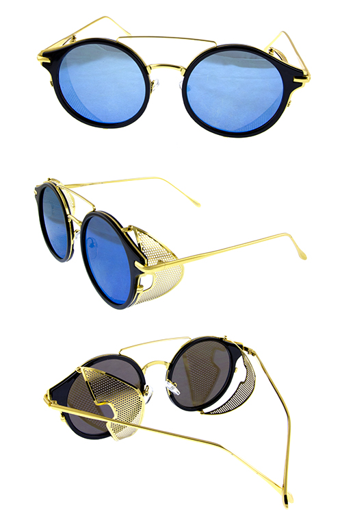 Womens rebar horned sideshield vintage inspired sunglasses