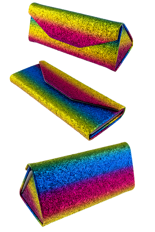 Foldable Trianglular glitter rainbow protector case accessory