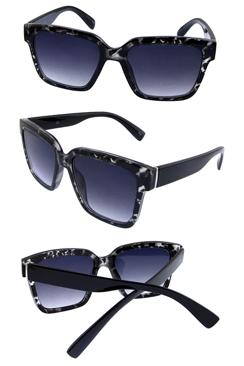 Womens plastic modern square shaped sunglasses