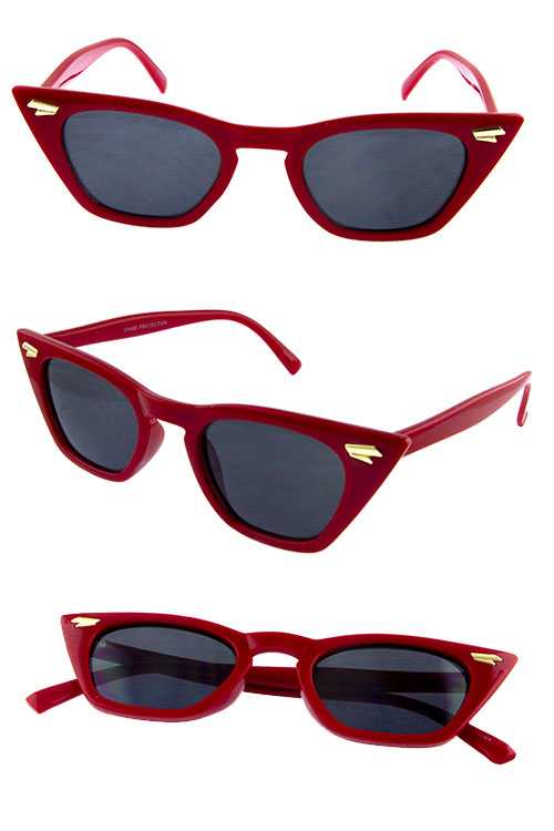 Womens square cat eye style plastic sunglasses