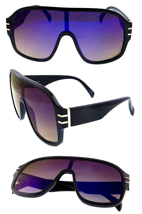 Womens high fashion plastic aviator sunglasses