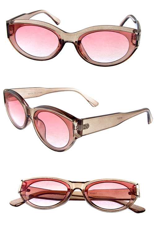 Womens retro plastic rounded fashion sunglasses